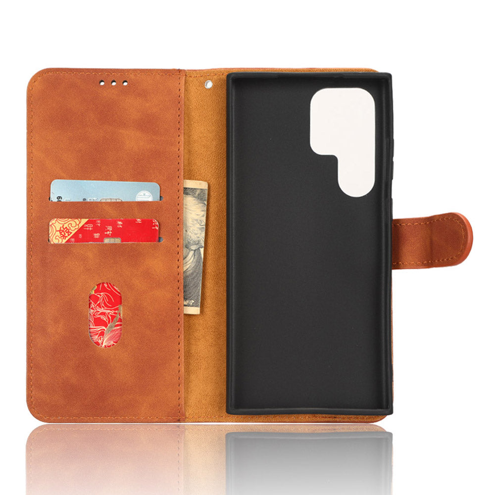 For Samsung Galaxy S23 Ultra Mobile Phone Cover Shell Skin-touch Feeling PU Leather Wallet Phone Stand Case For Samsung Galaxy S23 Ultra Mobile Phone Cover Shell Skin-touch Feeling PU Leather Wallet Phone Stand Case